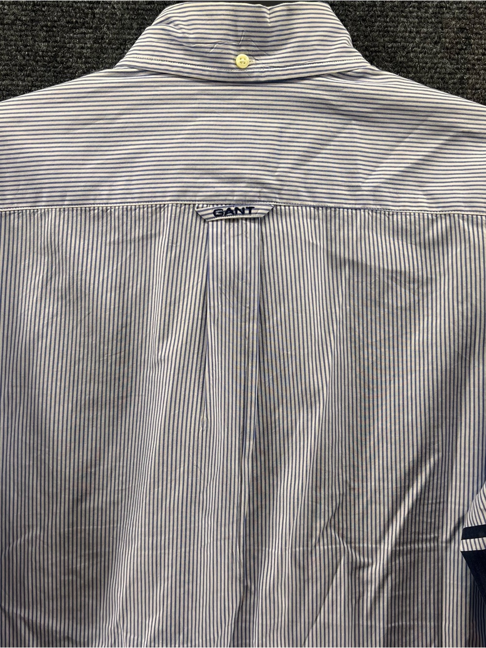 Gant Oxford Button Down L/S Shirt Medium Blue/White Stripe Armband Preppy Career - Picture 11 of 12